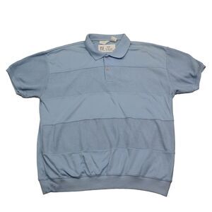 Envoy Shirt Mens XL Blue Plain Chest Button Short Sleeve Casual Collared Top